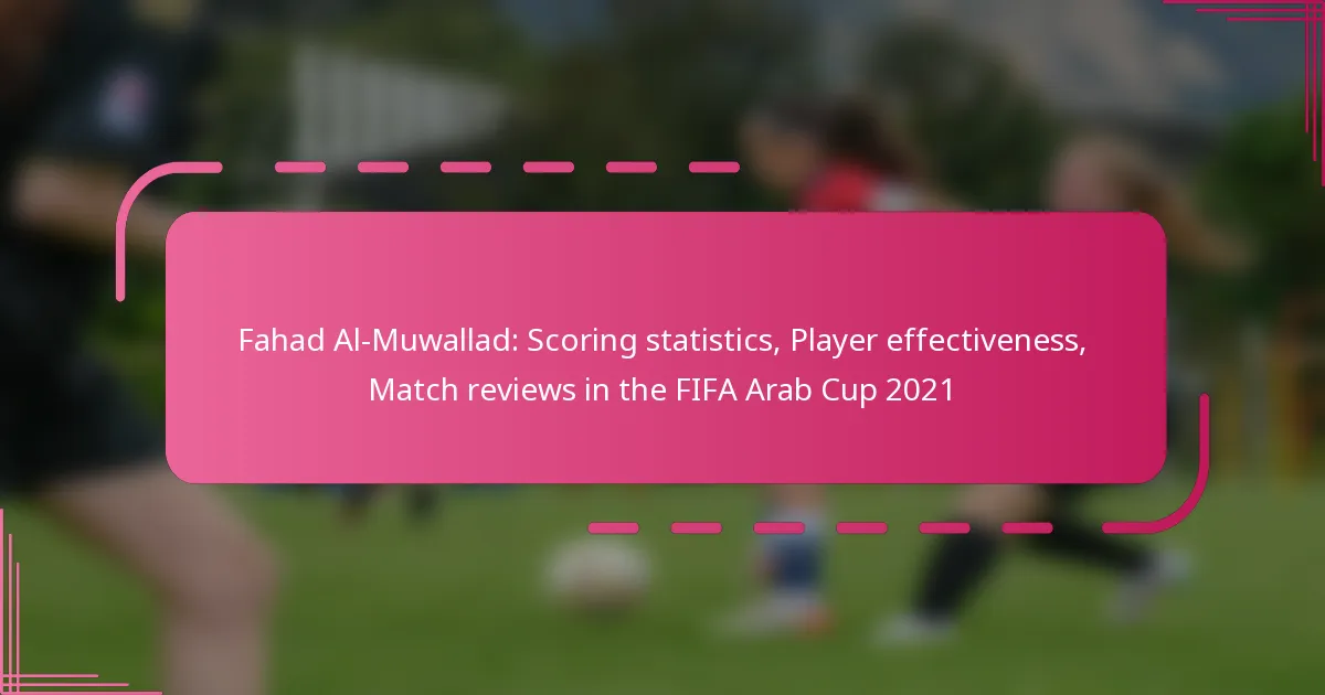 Fahad Al-Muwallad: Scoring statistics, Player effectiveness, Match reviews in the FIFA Arab Cup 2021