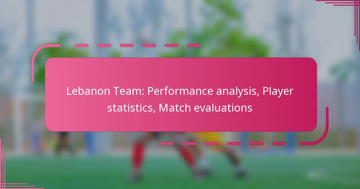 Lebanon Team: Performance analysis, Player statistics, Match evaluations