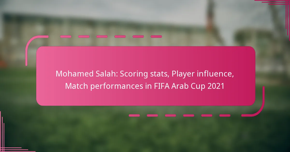 Mohamed Salah: Scoring stats, Player influence, Match performances in FIFA Arab Cup 2021