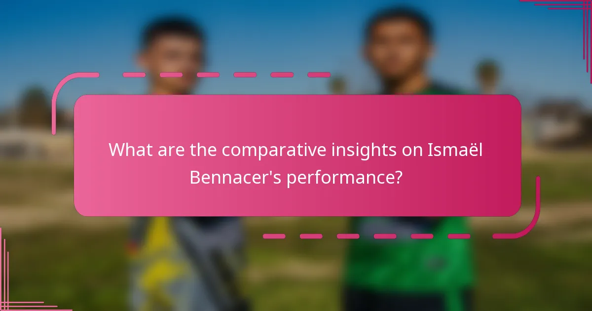 What are the comparative insights on Ismaël Bennacer's performance?