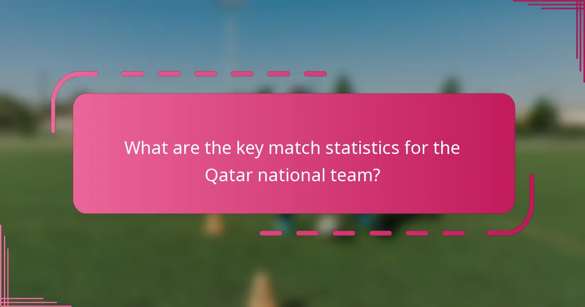 What are the key match statistics for the Qatar national team?